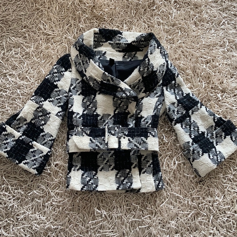Zara houndstooth coat